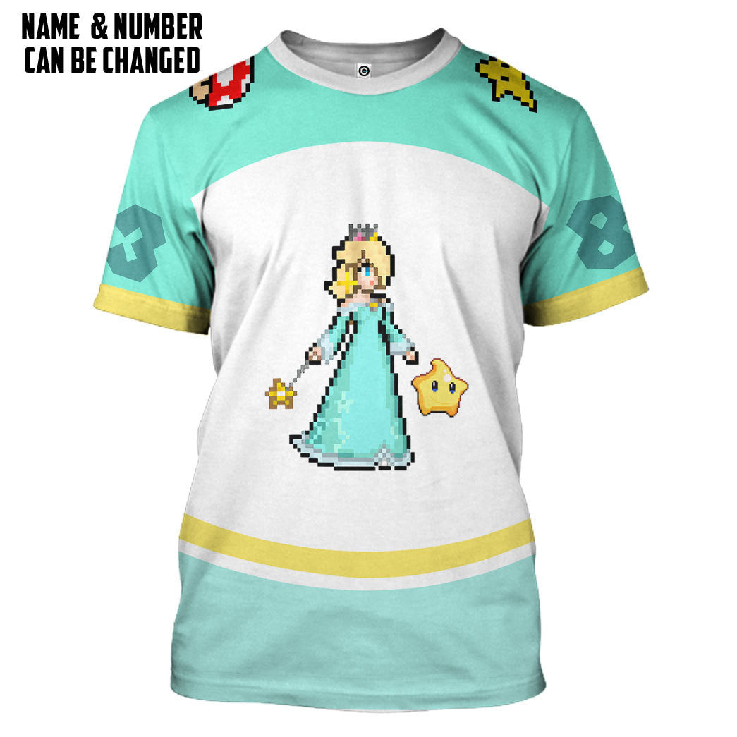 Klothek 3D Rosalina Sports Custom Name Custom Number Hoodie Tshirt | Price in USA, Best Quality