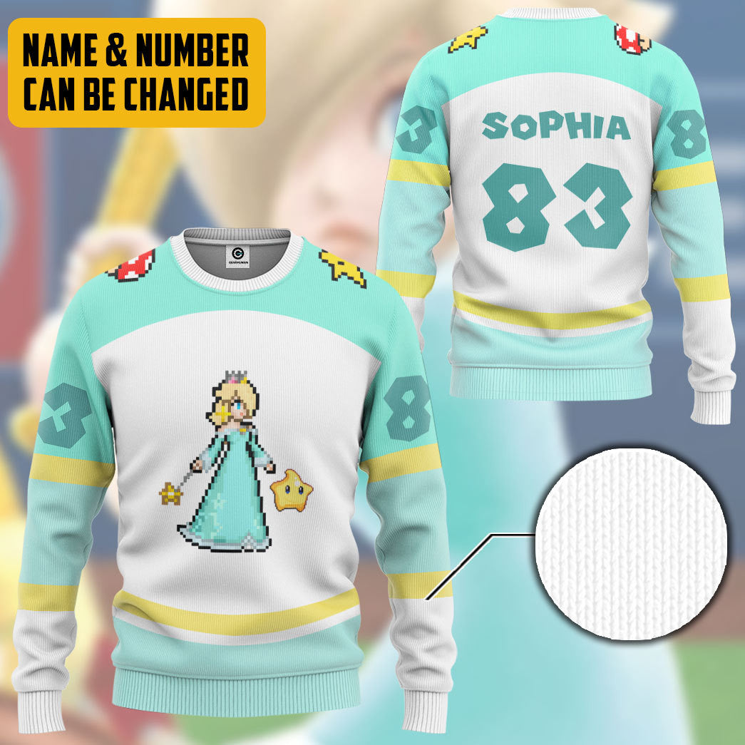 Klothek 3D Rosalina Sports Custom Name Custom Number Hoodie Tshirt | Price in USA, Best Quality