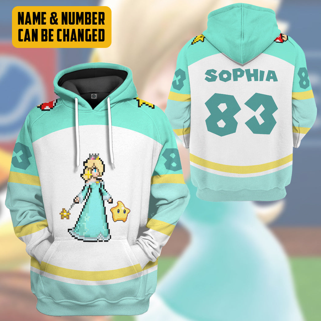 Klothek 3D Rosalina Sports Custom Name Custom Number Hoodie Tshirt | Price in USA, Best Quality