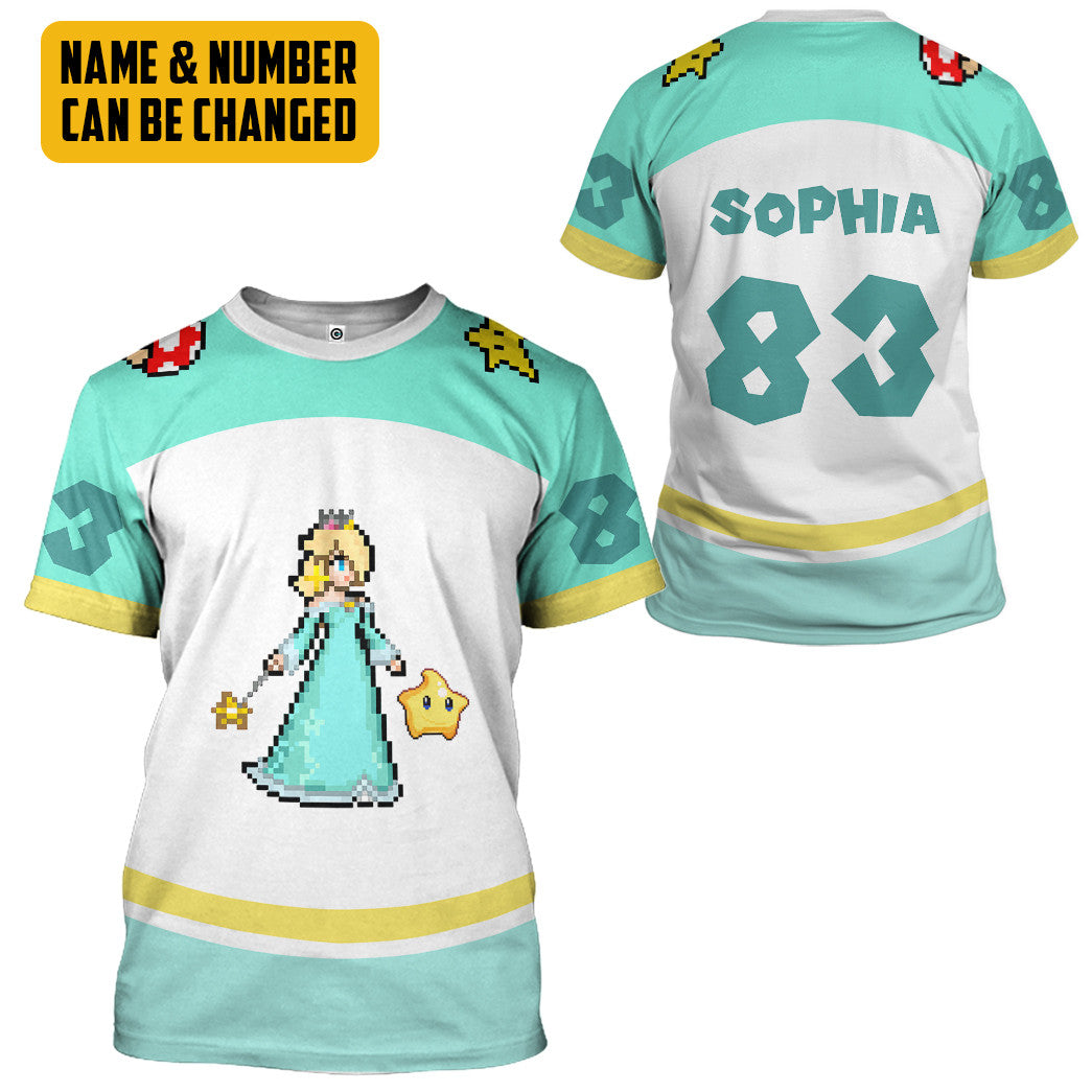 Klothek 3D Rosalina Sports Custom Name Custom Number Hoodie Tshirt | Price in USA, Best Quality