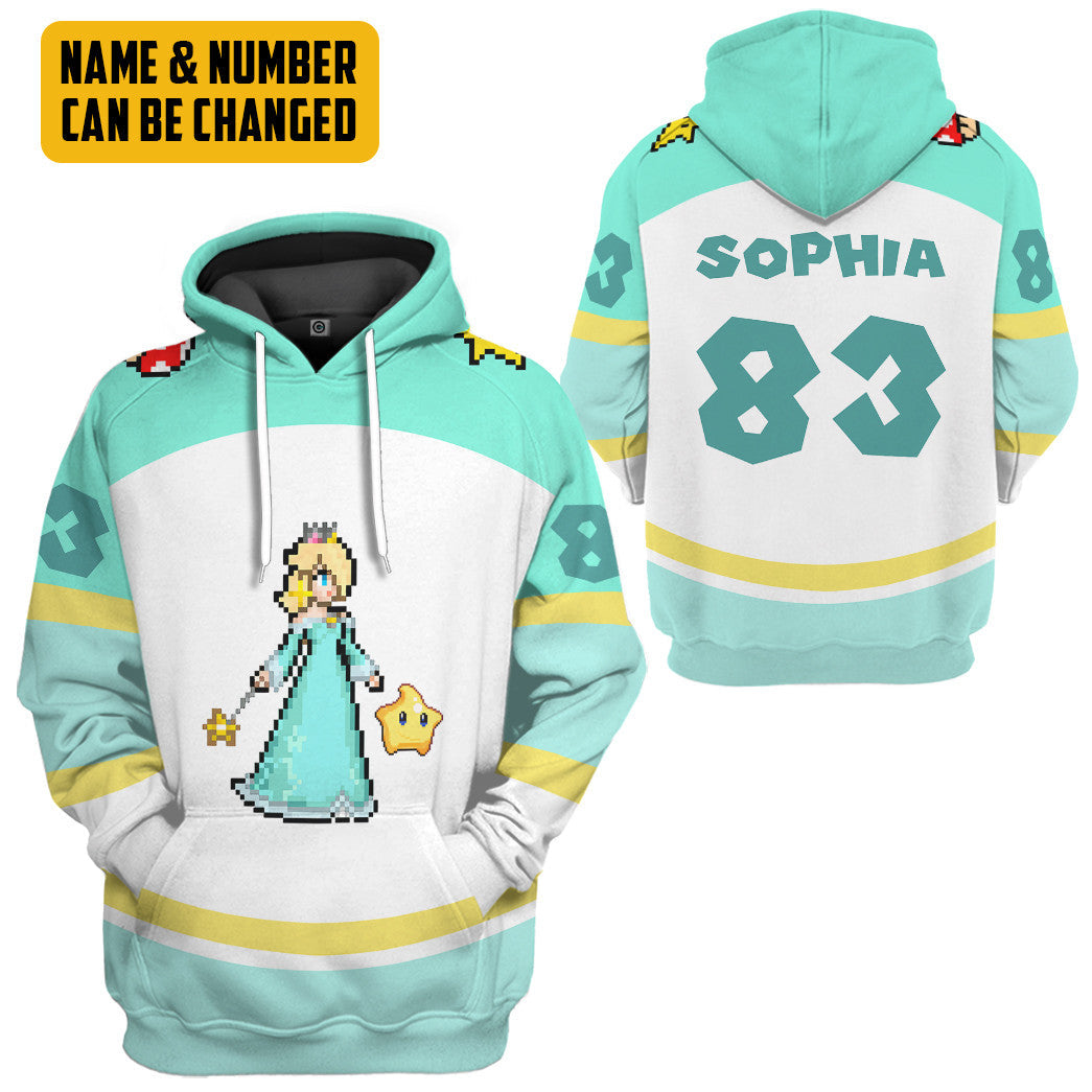 Klothek 3D Rosalina Sports Custom Name Custom Number Hoodie Tshirt | Price in USA, Best Quality