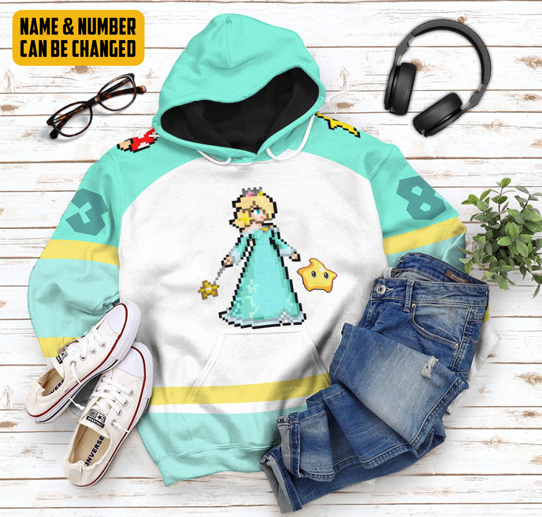 Klothek 3D Rosalina Sports Custom Name Custom Number Hoodie Tshirt | Price in USA, Best Quality