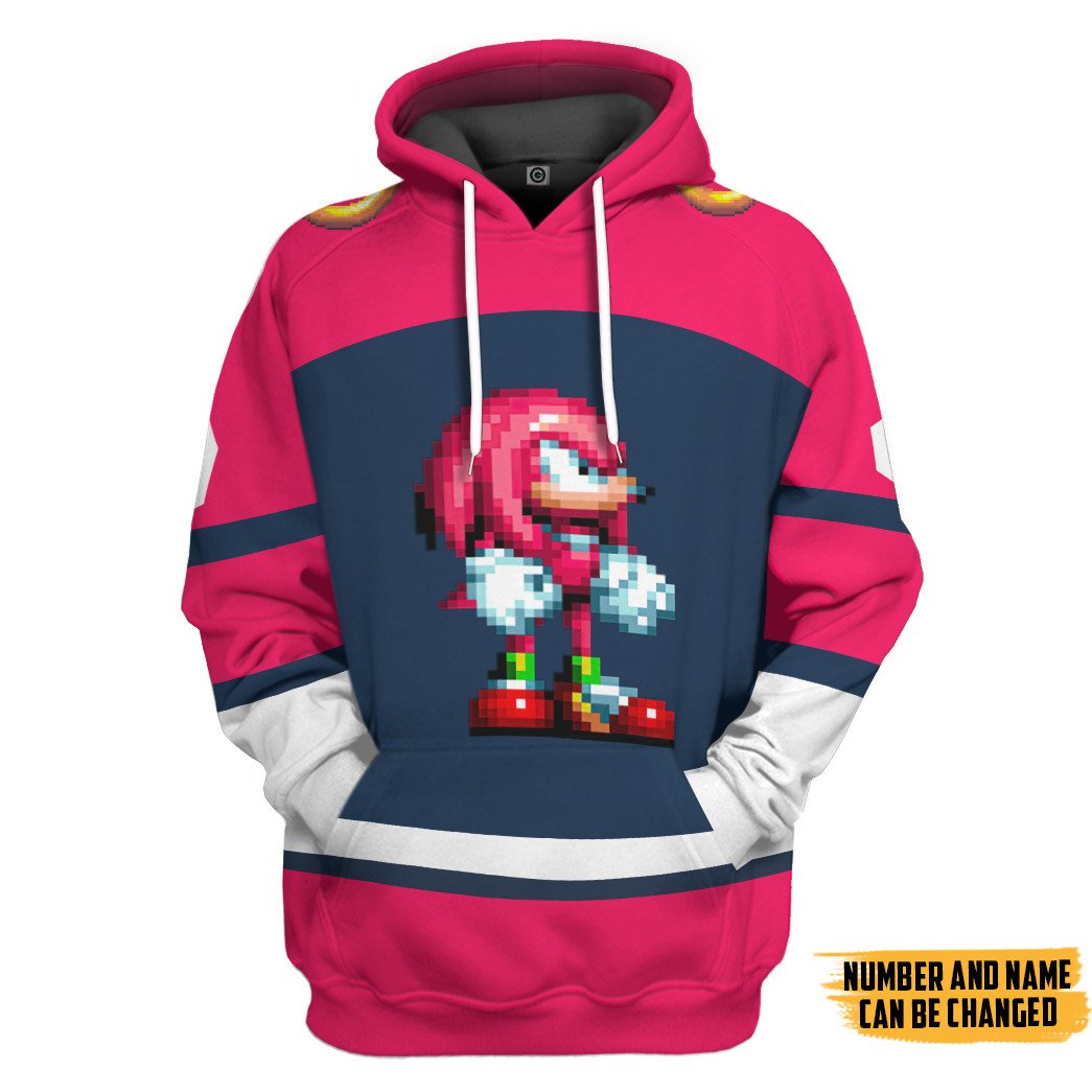 Klothek 3D STH Knuckles Sport Custom Name Custom Number Hoodie Tshi | Price in USA, Best Quality