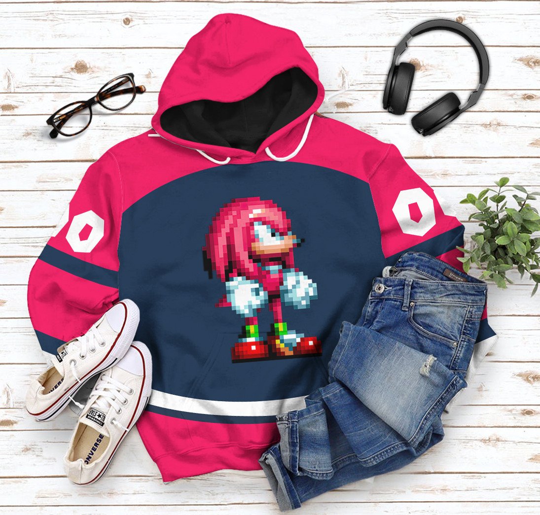 Klothek 3D STH Knuckles Sport Custom Name Custom Number Hoodie Tshi | Price in USA, Best Quality