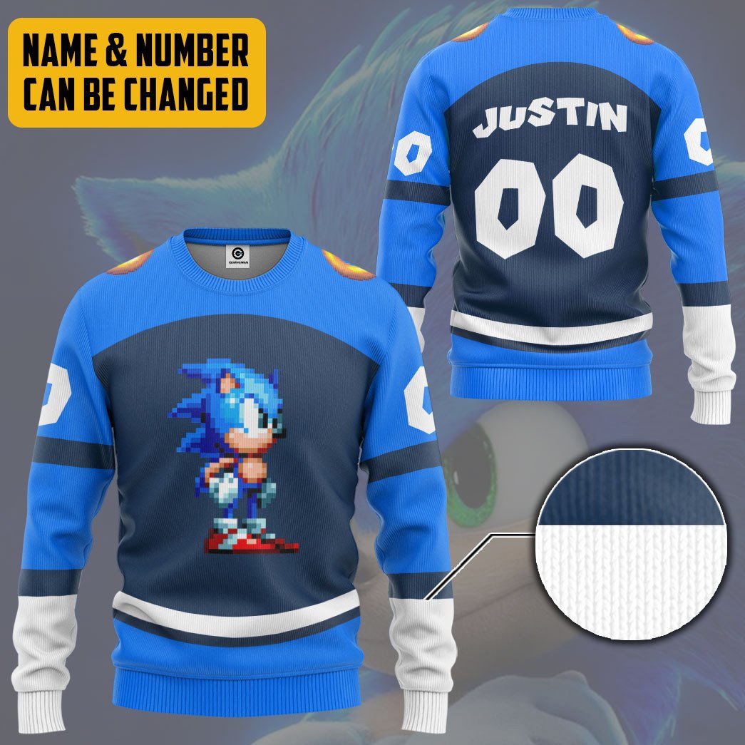 Klothek 3D STH Sonic Sport Custom Name Custom Number Hoodie Tshirt | Price in USA, Best Quality