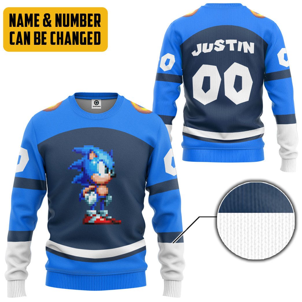 Klothek 3D STH Sonic Sport Custom Name Custom Number Hoodie Tshirt | Price in USA, Best Quality