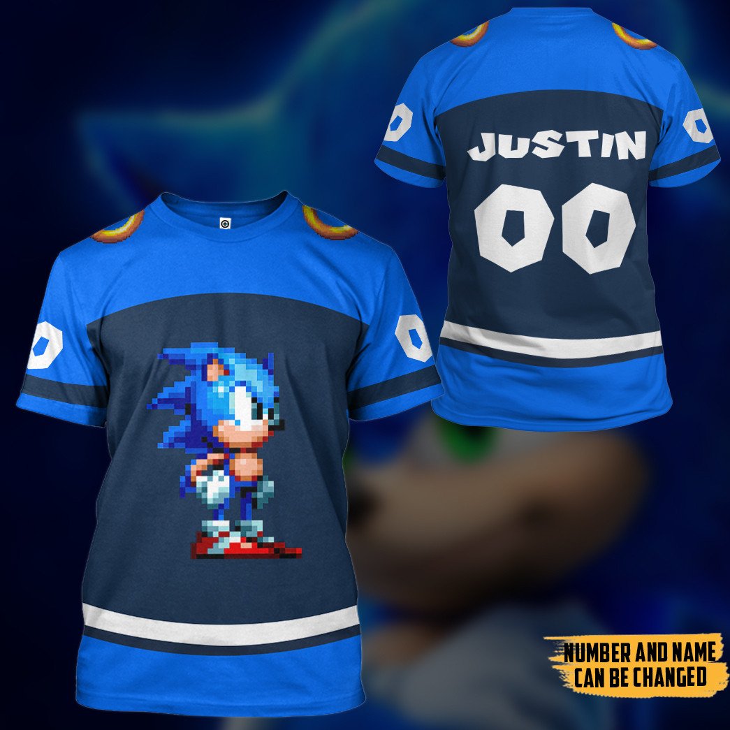 Klothek 3D STH Sonic Sport Custom Name Custom Number Hoodie Tshirt | Price in USA, Best Quality