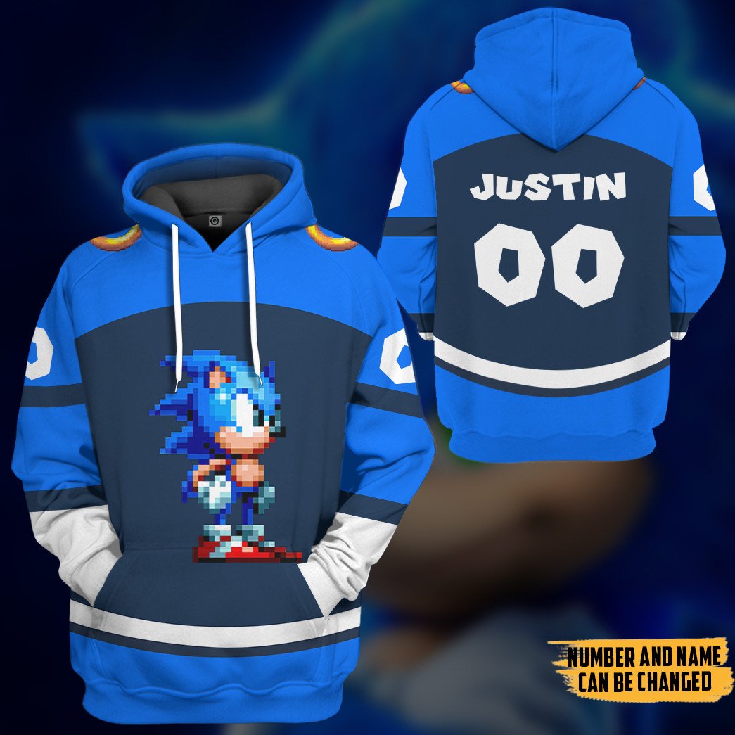 Klothek 3D STH Sonic Sport Custom Name Custom Number Hoodie Tshirt | Price in USA, Best Quality