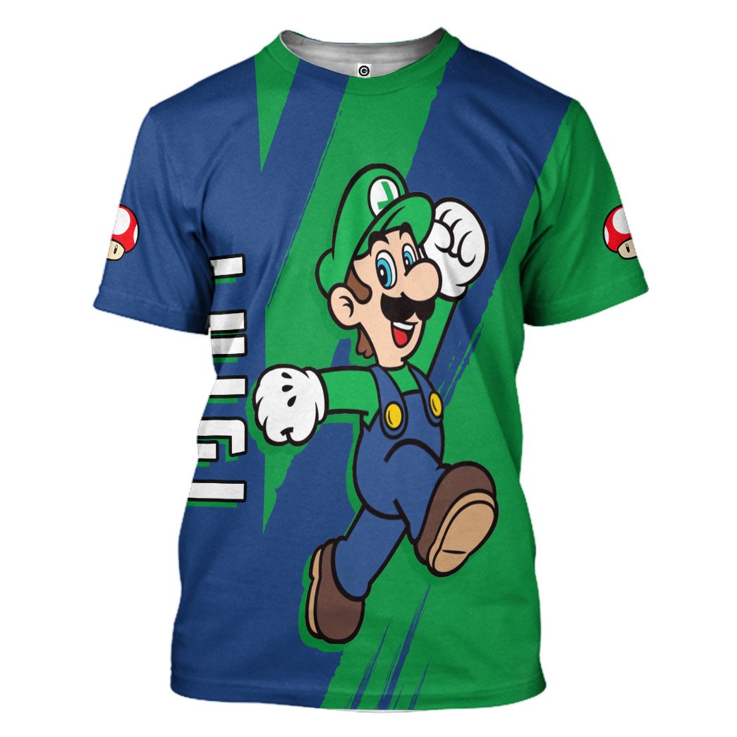 Klothek 3D Happy Luigi Custom Hoodie Tshirt Apparel | Price in USA, Best Quality