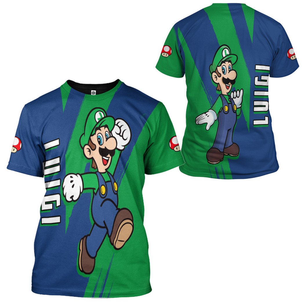 Klothek 3D Happy Luigi Custom Hoodie Tshirt Apparel | Price in USA, Best Quality