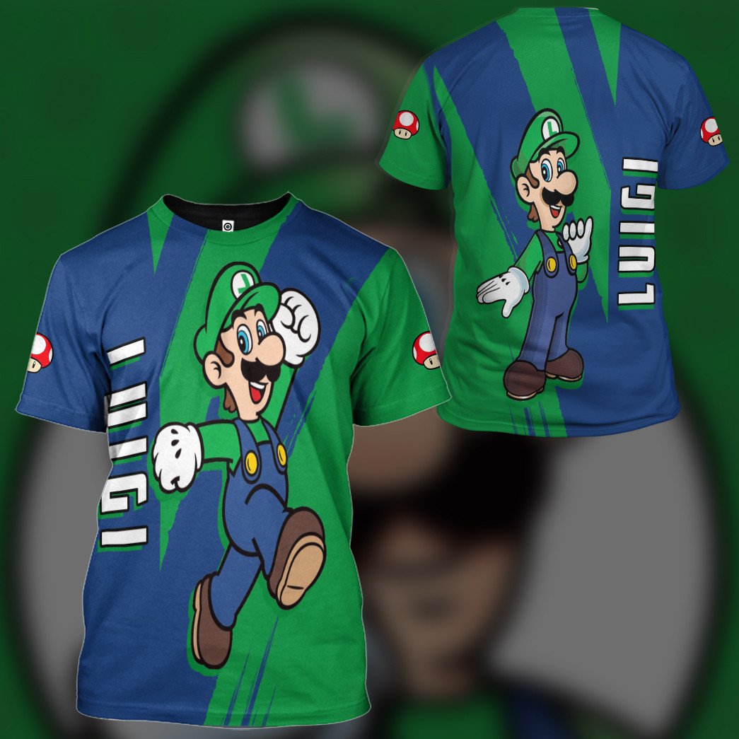 Klothek 3D Happy Luigi Custom Hoodie Tshirt Apparel | Price in USA, Best Quality