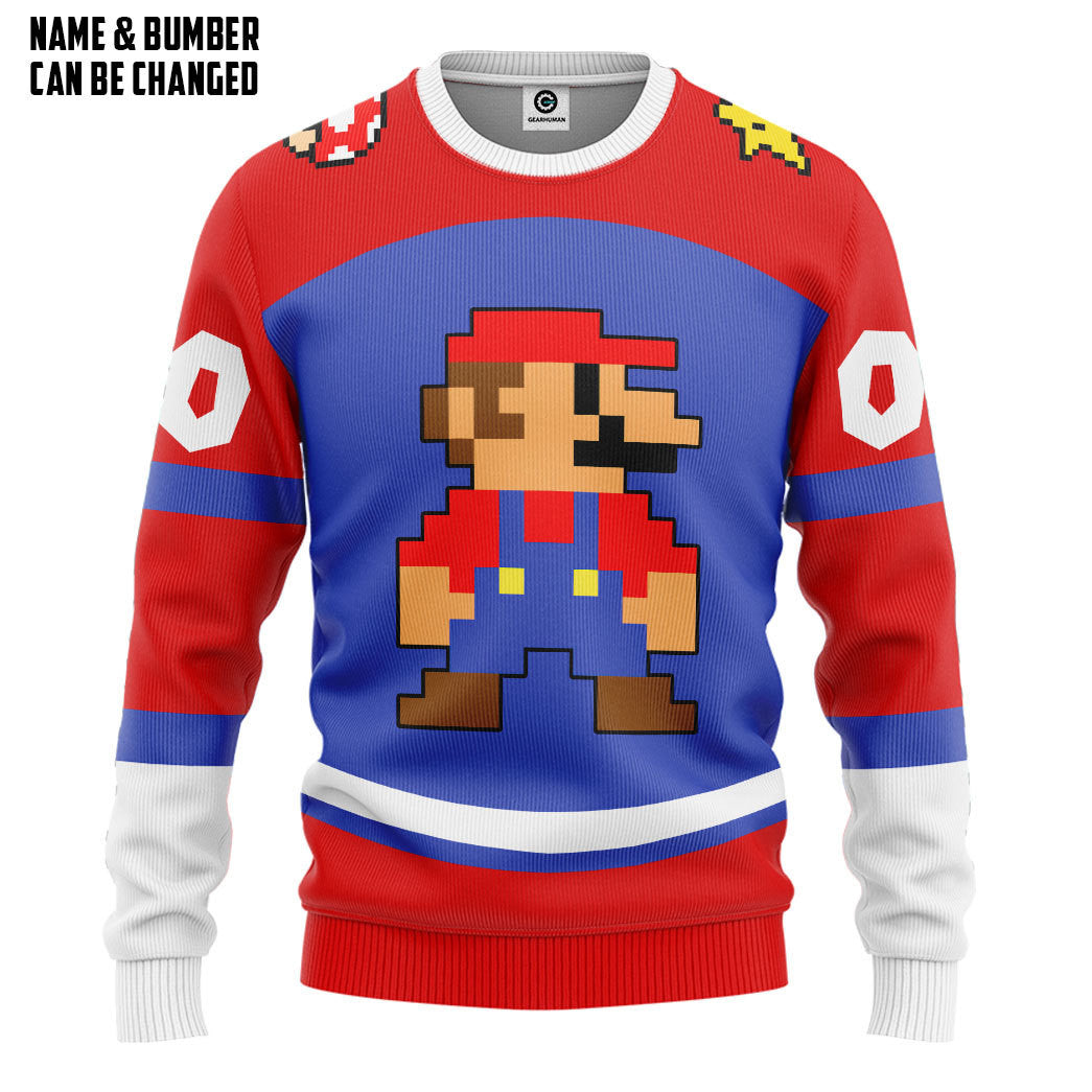 Klothek 3D Mario Sports Ver 2 Custom Name Custom Number Hoodie Tshi | Price in USA, Best Quality