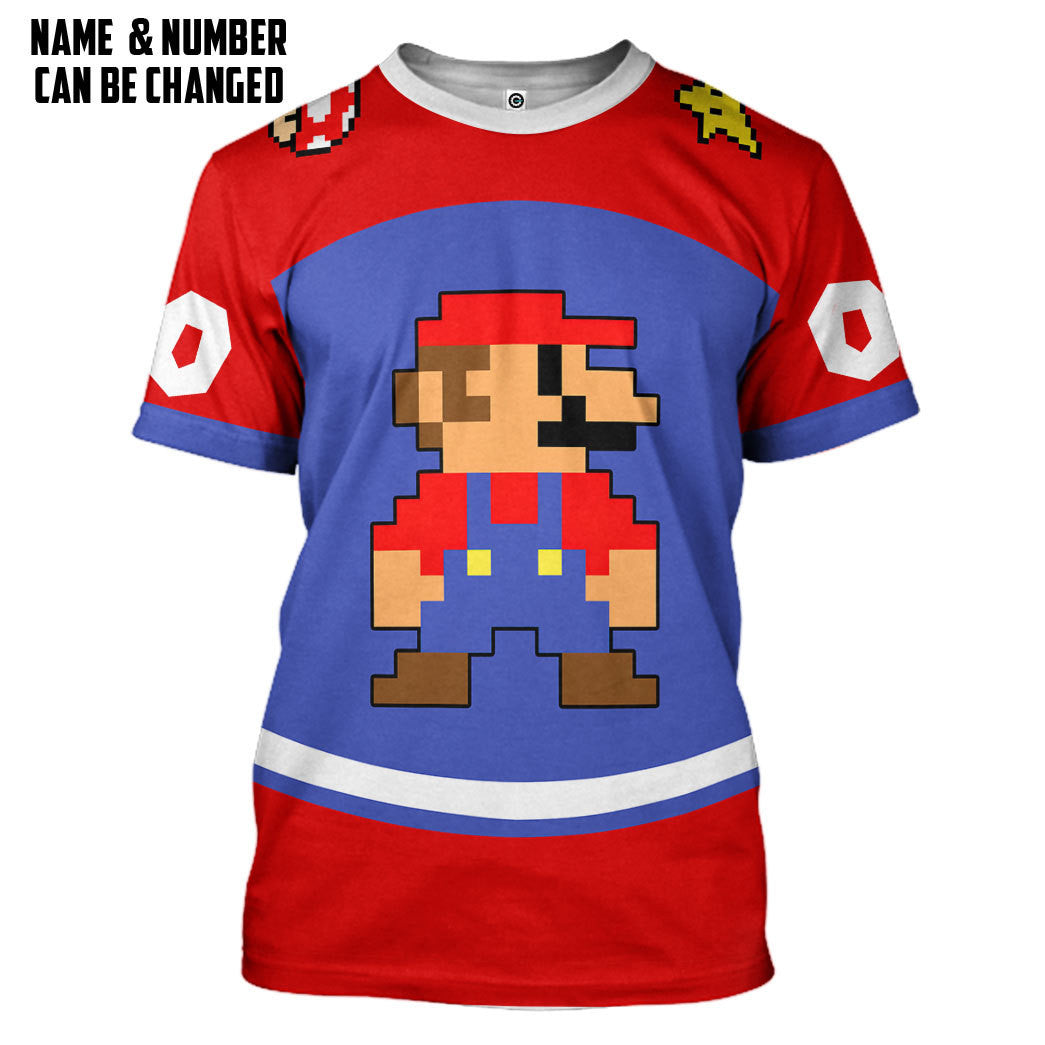 Klothek 3D Mario Sports Ver 2 Custom Name Custom Number Hoodie Tshi | Price in USA, Best Quality