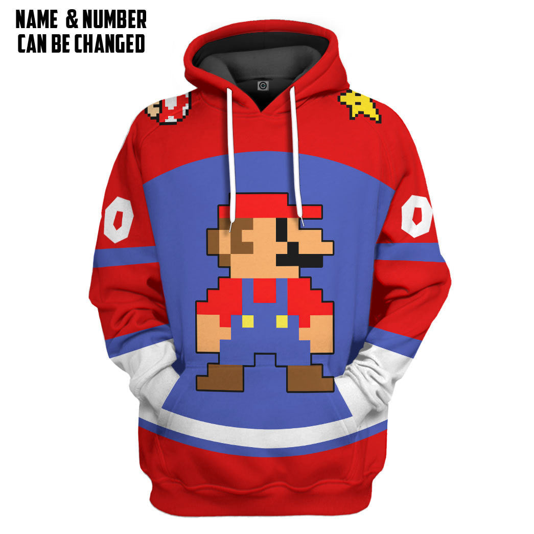 Klothek 3D Mario Sports Ver 2 Custom Name Custom Number Hoodie Tshi | Price in USA, Best Quality