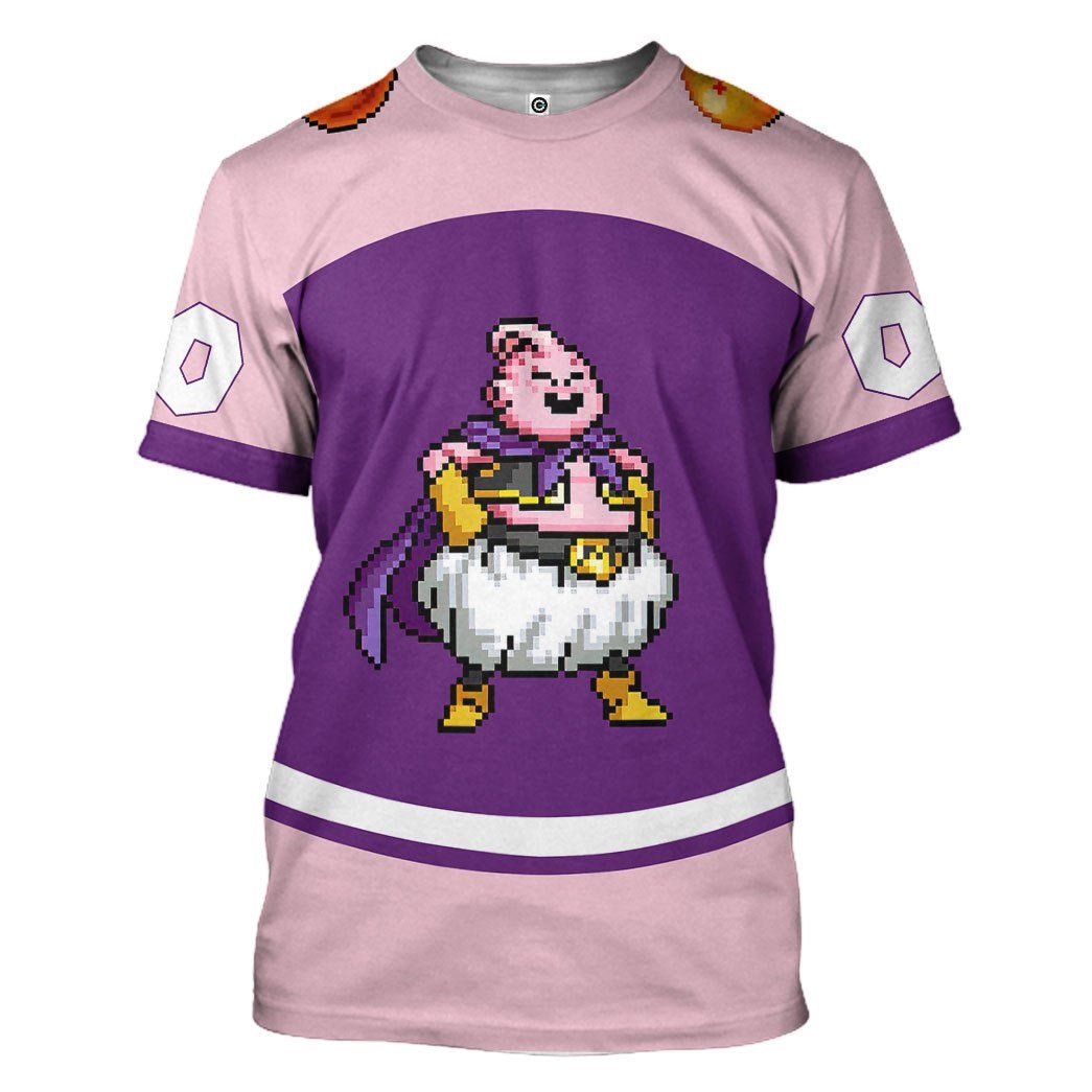 Klothek 3D DBZ Majin Buu Custom Name Custom Number Tshirt Hoodie Ap | Price in USA, Best Quality