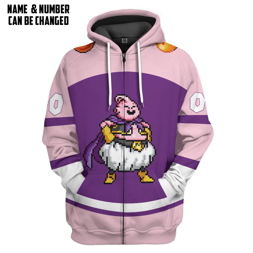 Klothek 3D DBZ Majin Buu Custom Name Custom Number Tshirt Hoodie Ap | Price in USA, Best Quality