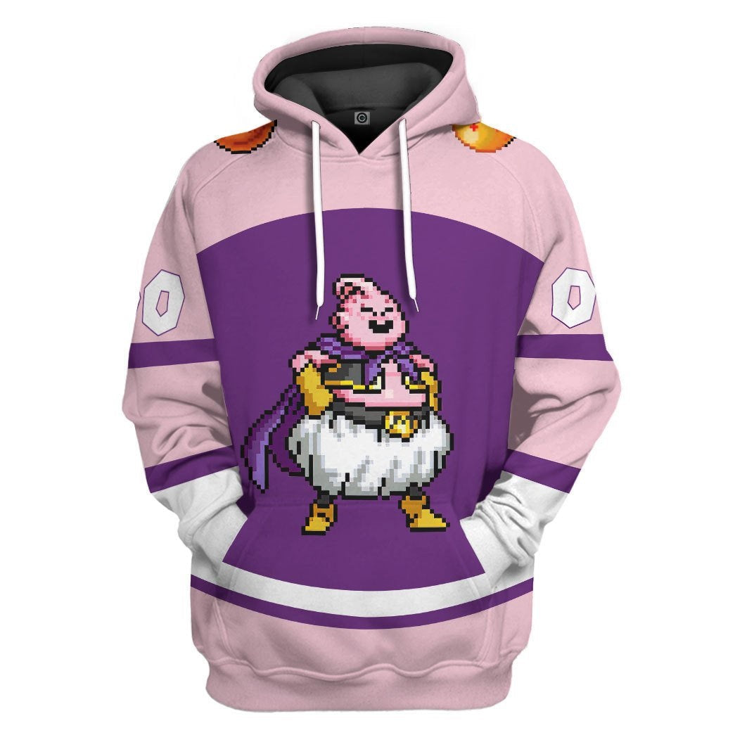 Klothek 3D DBZ Majin Buu Custom Name Custom Number Tshirt Hoodie Ap | Price in USA, Best Quality