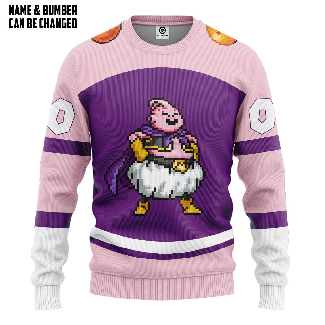 Klothek 3D DBZ Majin Buu Custom Name Custom Number Tshirt Hoodie Ap | Price in USA, Best Quality