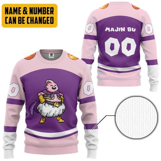 Klothek 3D DBZ Majin Buu Custom Name Custom Number Tshirt Hoodie Ap | Price in USA, Best Quality