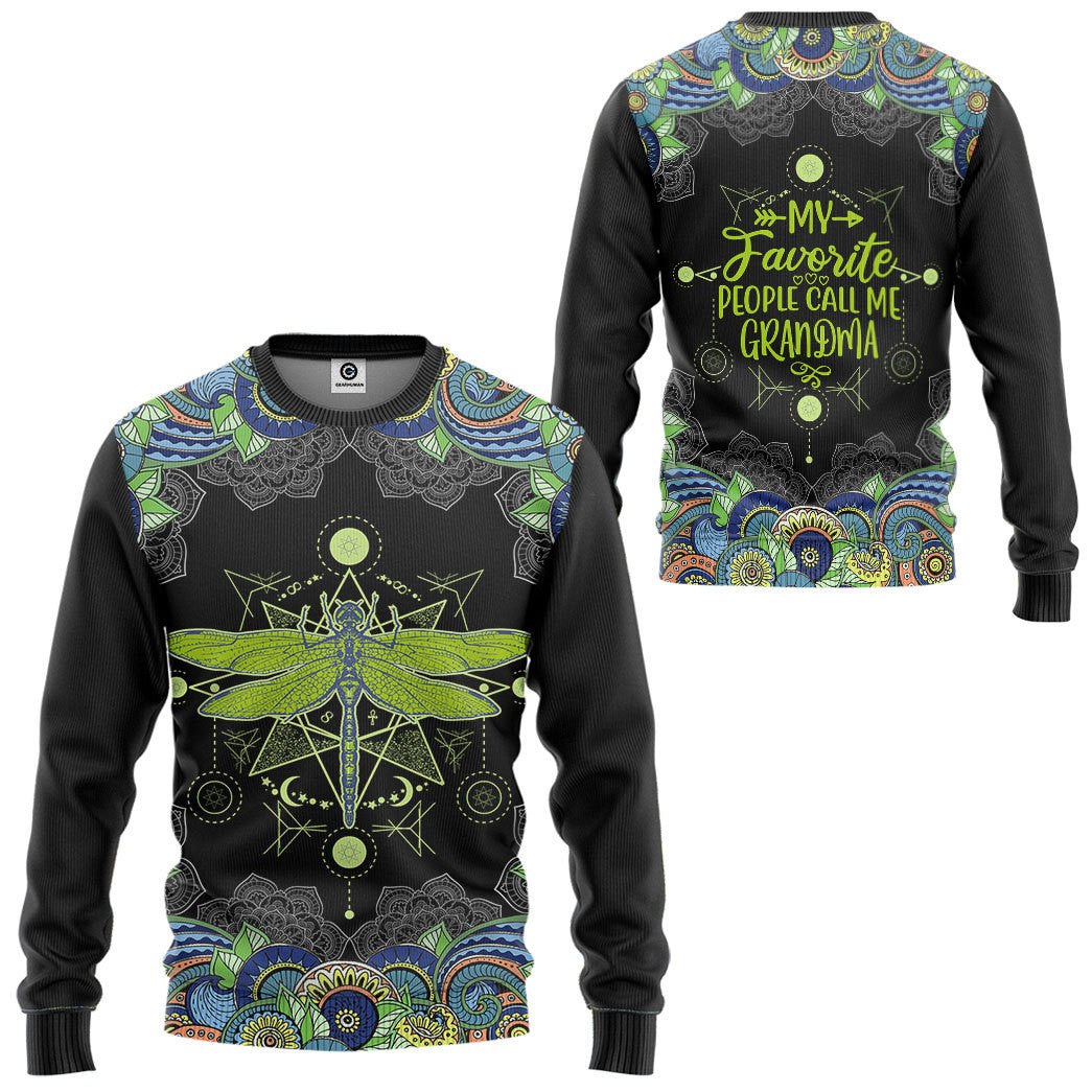 Klothek 3D Dragonfly Grandma Custom Tshirt Hoodie Apparel | Price in USA, Best Quality