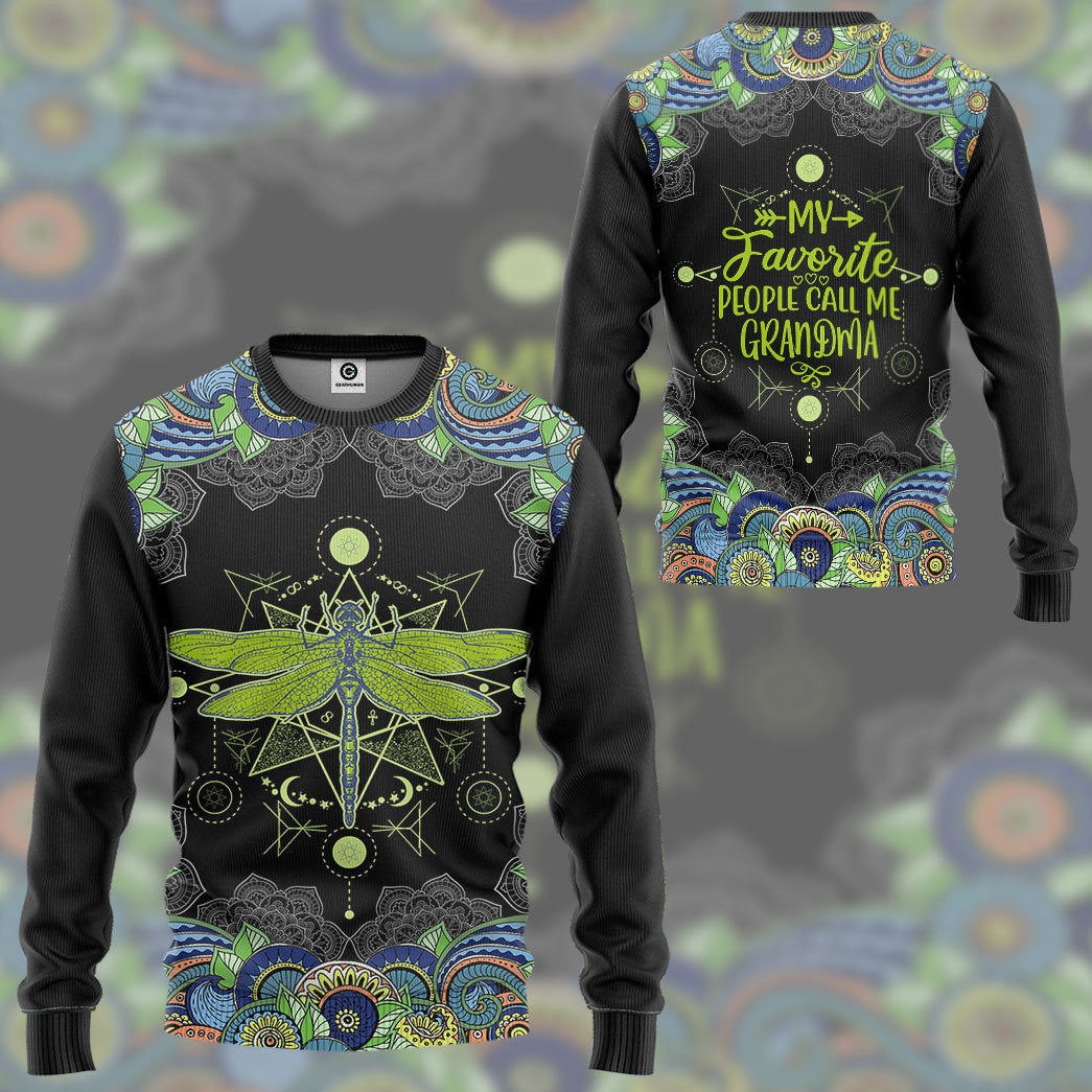 Klothek 3D Dragonfly Grandma Custom Tshirt Hoodie Apparel | Price in USA, Best Quality