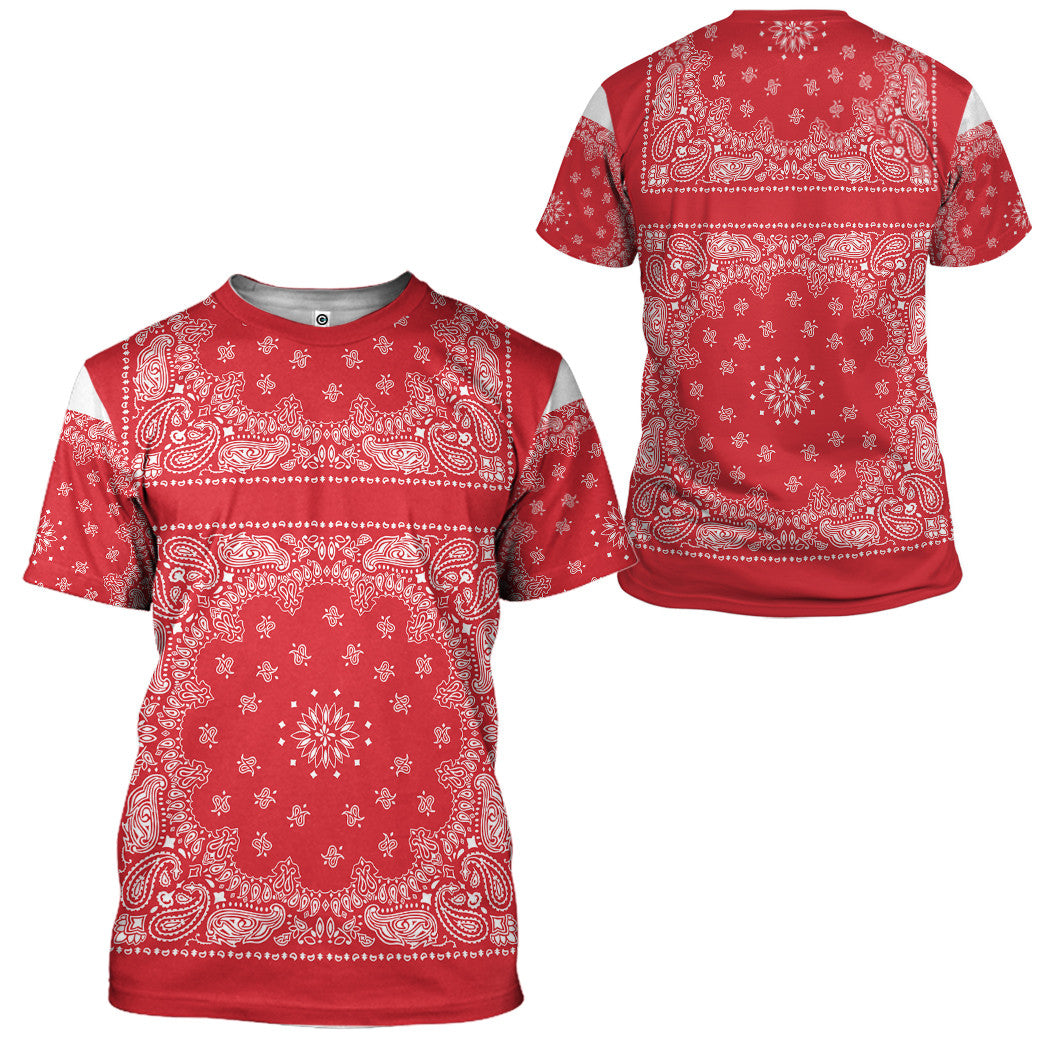 Klothek 3D Snoop Red Bandana Custom Tshirt Hoodie Apparel | Price in USA, Best Quality