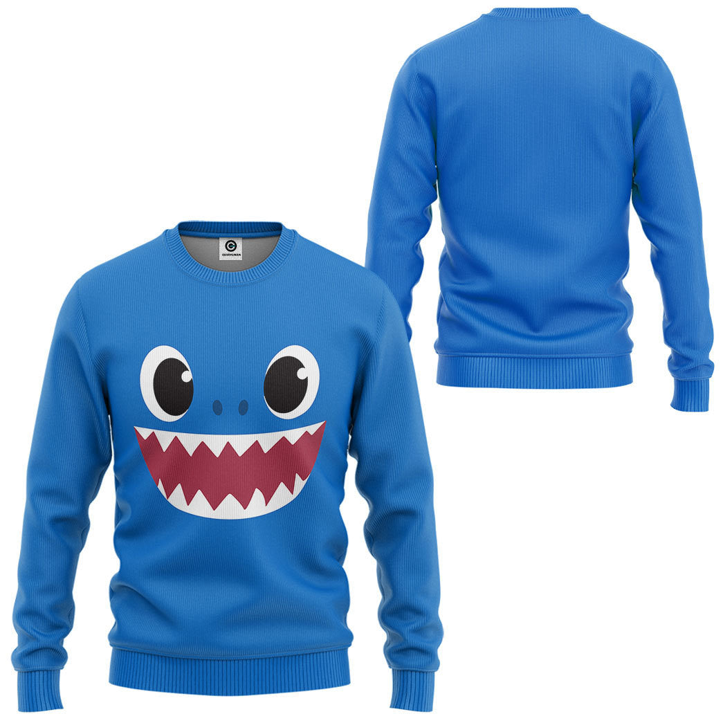 Klothek 3D Papa Shark Family Custom Tshirt Hoodie Apparel | Price in USA, Best Quality