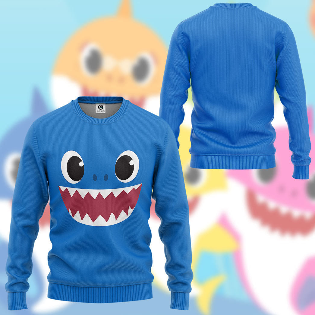 Klothek 3D Papa Shark Family Custom Tshirt Hoodie Apparel | Price in USA, Best Quality