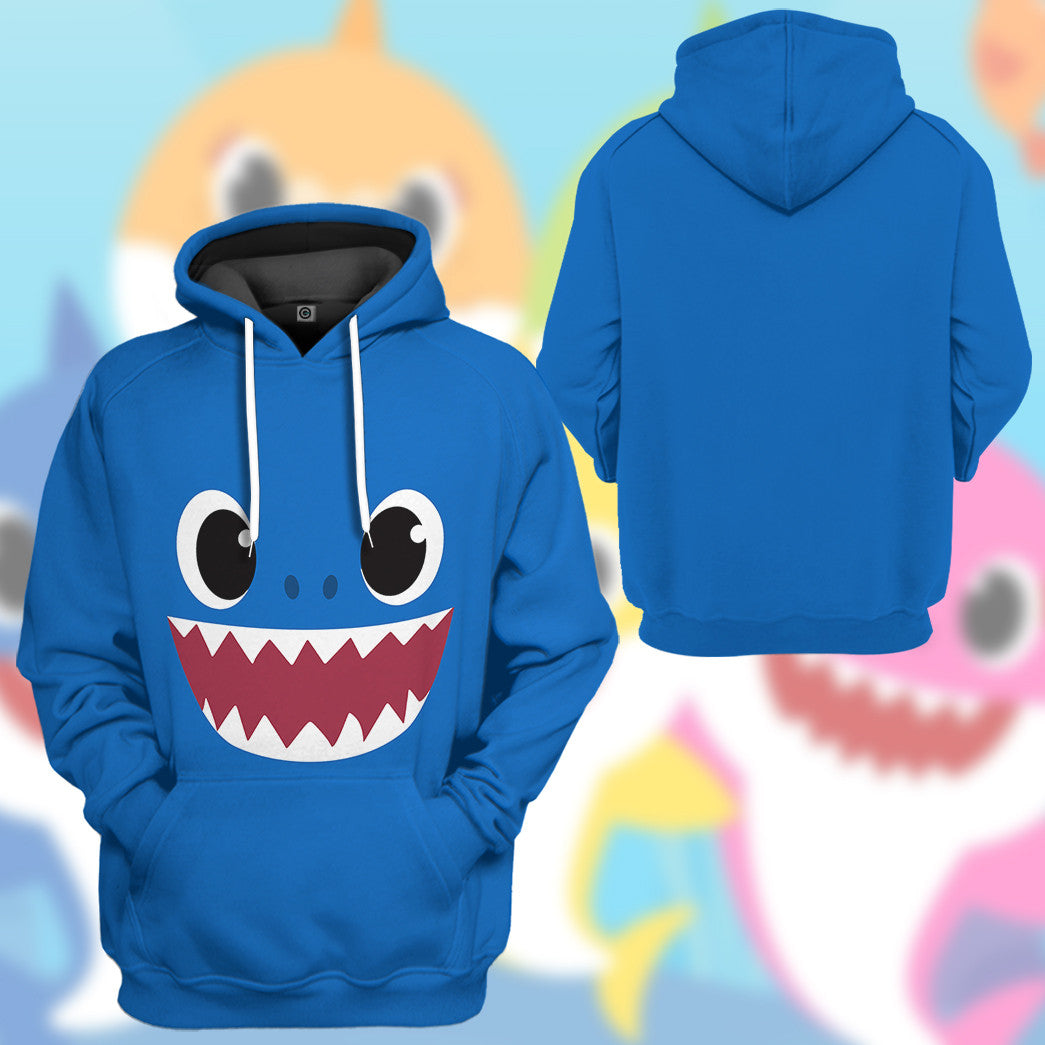 Klothek 3D Papa Shark Family Custom Tshirt Hoodie Apparel | Price in USA, Best Quality