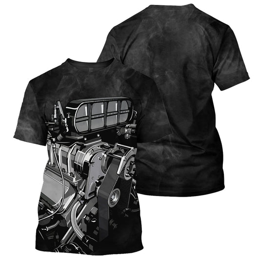 Klothek Black Mechanic- 3D All Over Printed Shirt | Price in USA, Best Quality