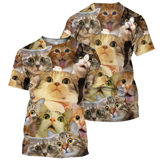 Klothek Amazing Cat - 3D All Over Printed Shirt | Price in USA, Best Quality