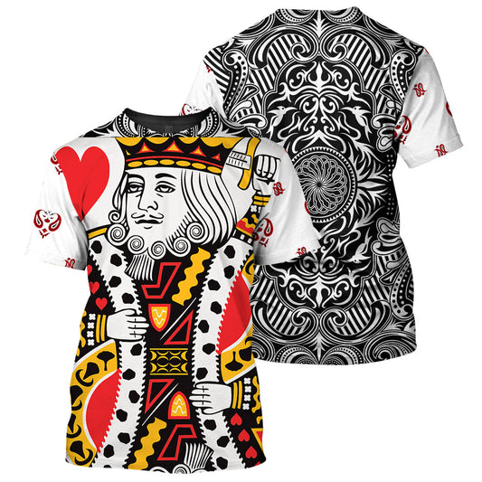 Klothek Poker King - 3D All Over Printed Shirt | Price in USA, Best Quality