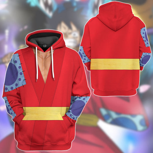 Klothek 3D One Piece Luffy The Wano Country Arc Custom Hoodie Tshir | Price in USA, Best Quality