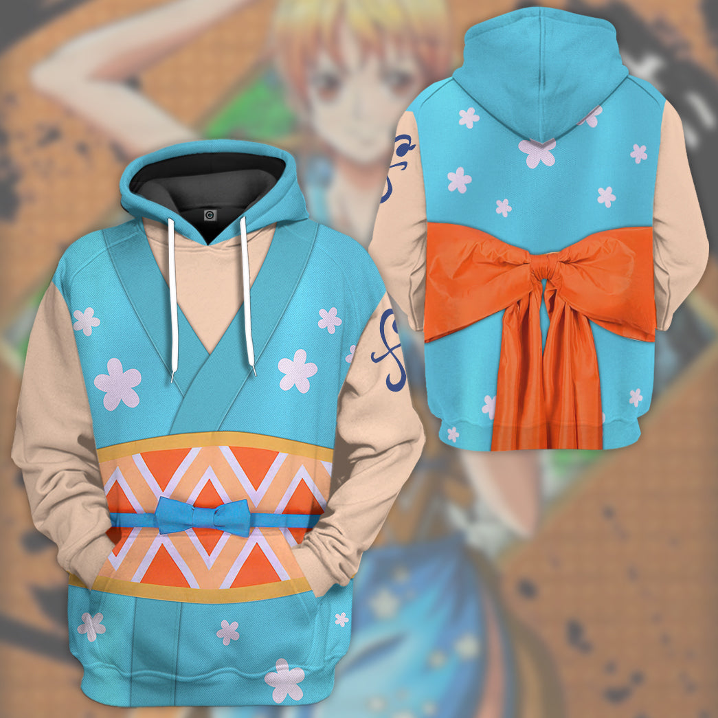 Klothek 3D One Piece Nami The Wano Country Arc Custom Hoodie Tshirt | Price in USA, Best Quality