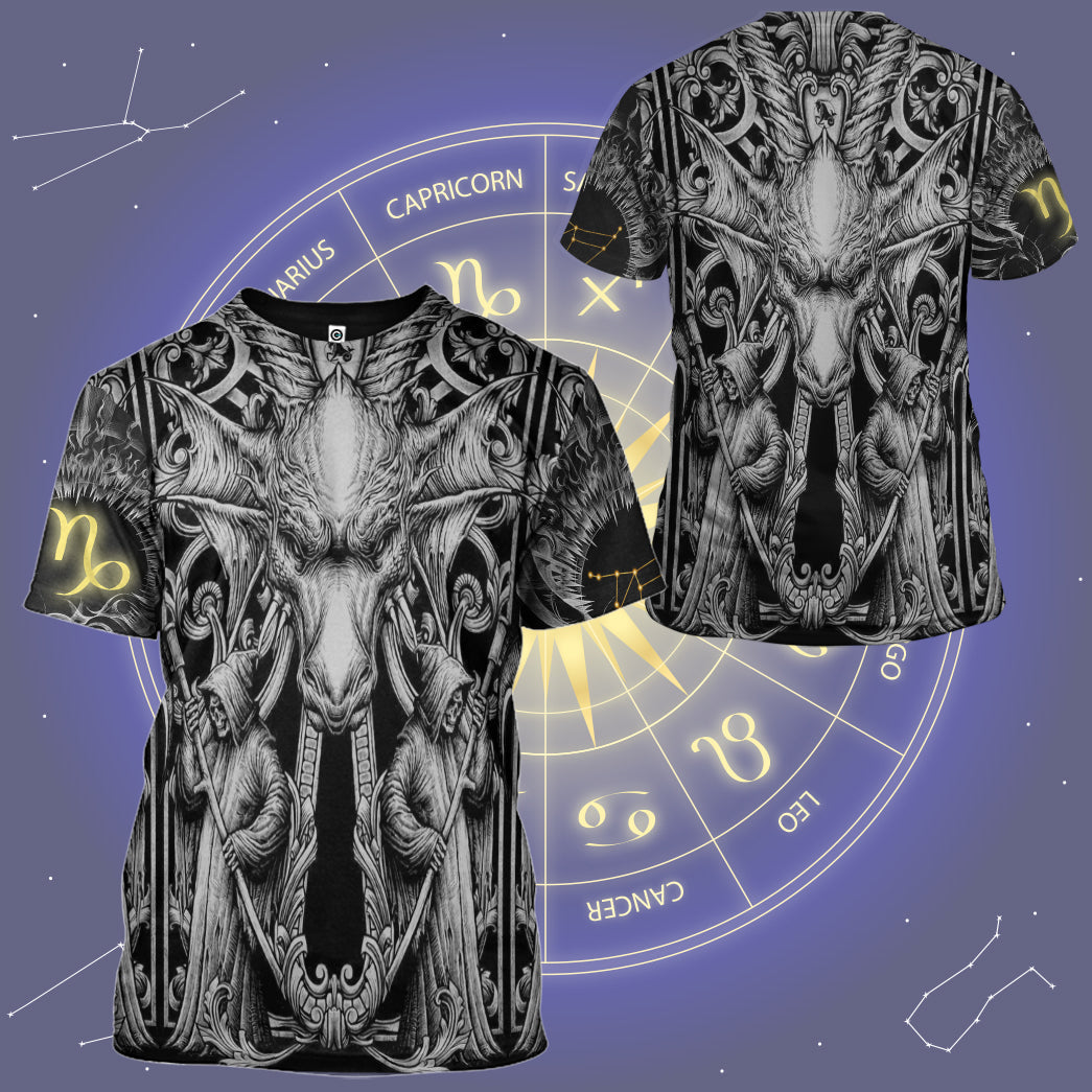 Klothek 3D The Dark Side of Capricorn Custom Tshirt Hoodie Apparel | Price in USA, Best Quality