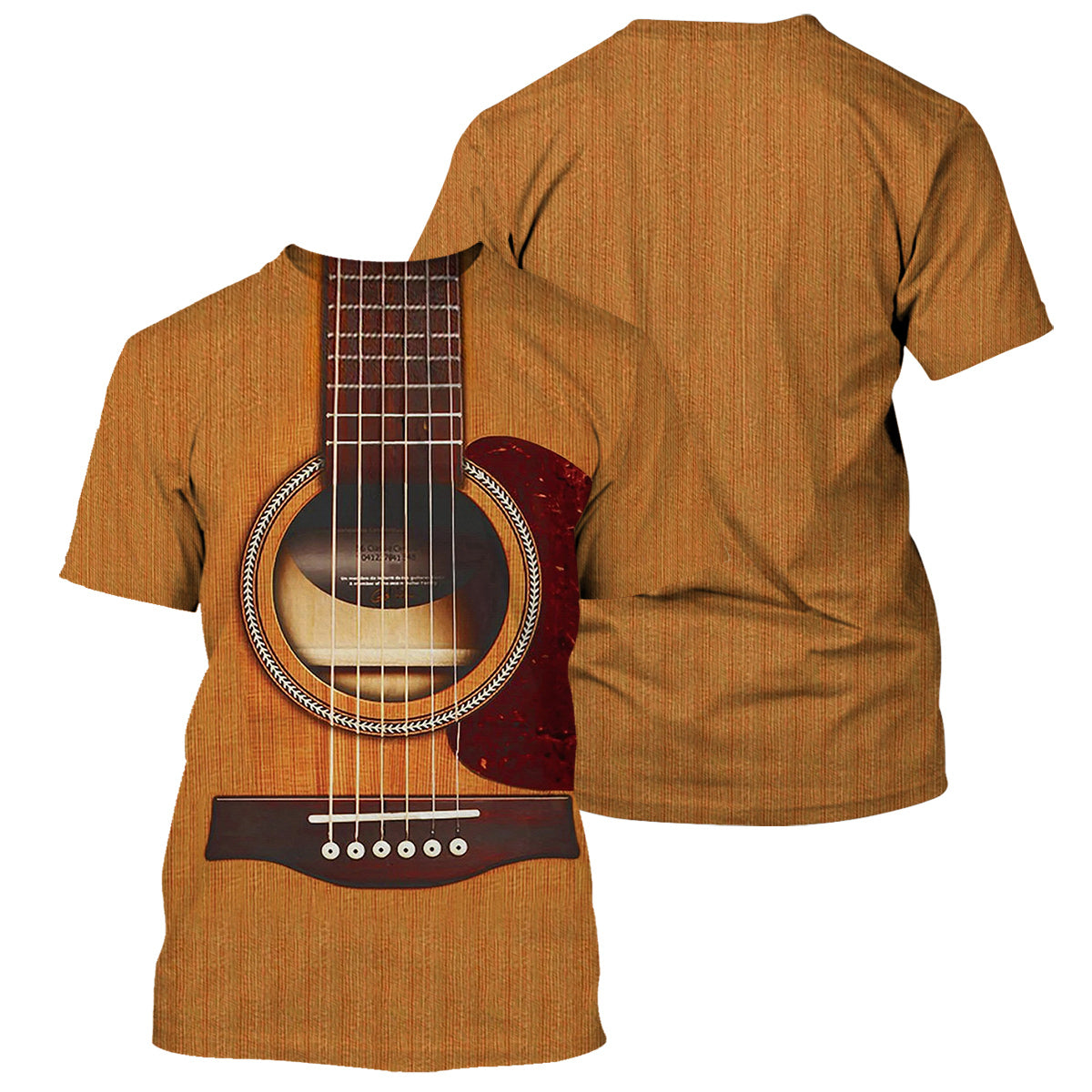 Klothek Acoustic Guitar - 3D All Over Printed Shirt | Price in USA, Best Quality