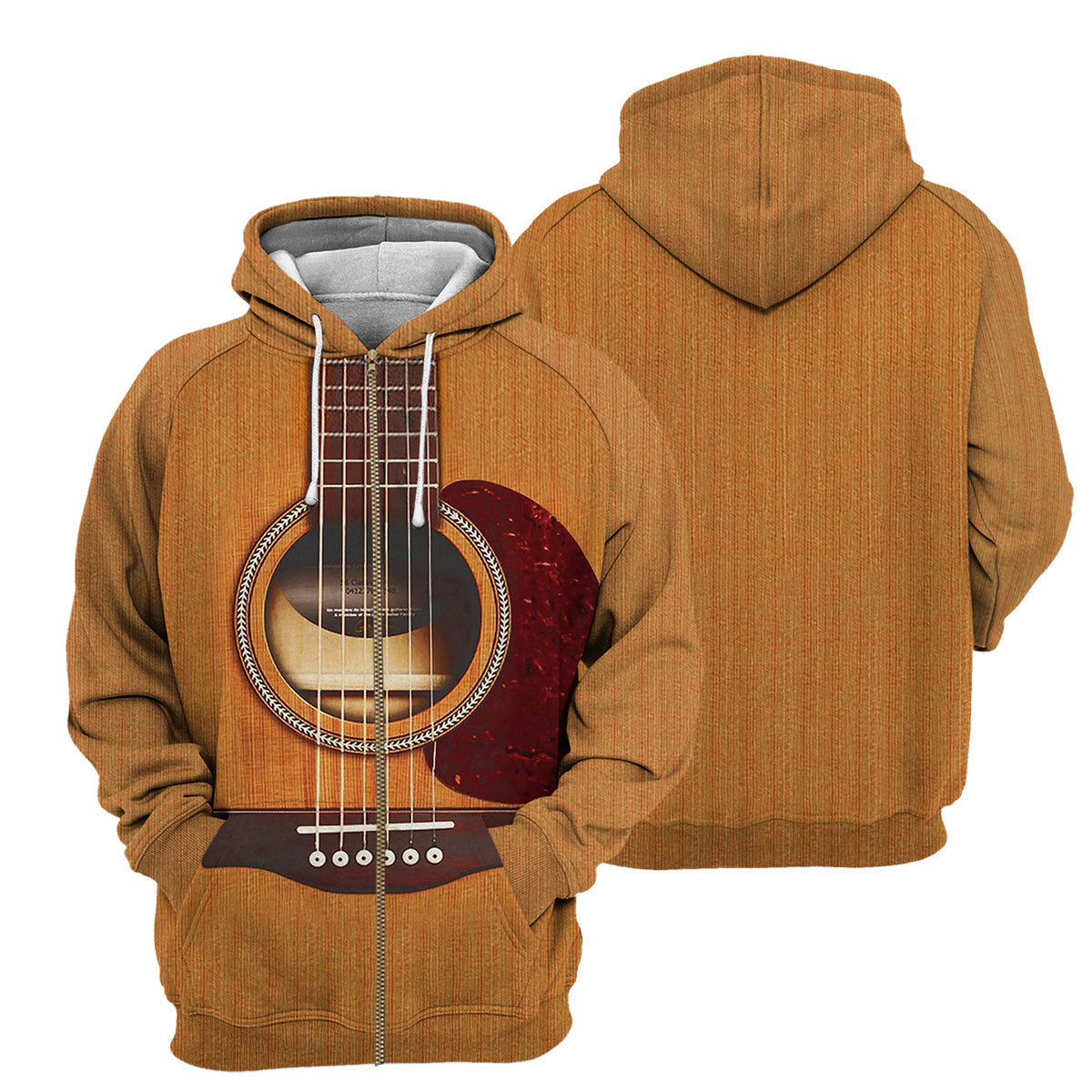 Klothek Acoustic Guitar - 3D All Over Printed Shirt | Price in USA, Best Quality