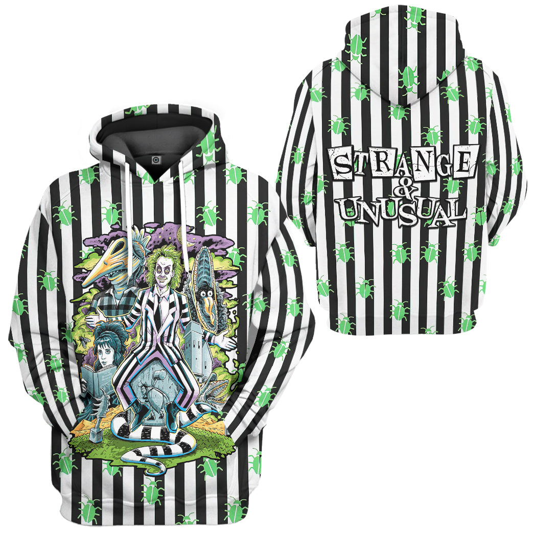 Klothek 3D Beetlejuice Stripes and Bugs Custom Hoodie Tshirt Appare | Price in USA, Best Quality