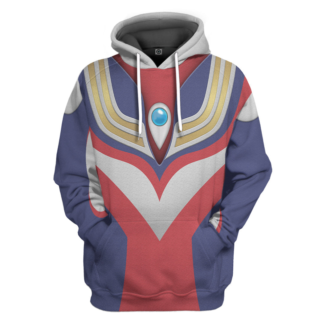 Klothek 3D Ultraman Tiga Custom Hoodie Tshirt Apparel | Price in USA, Best Quality