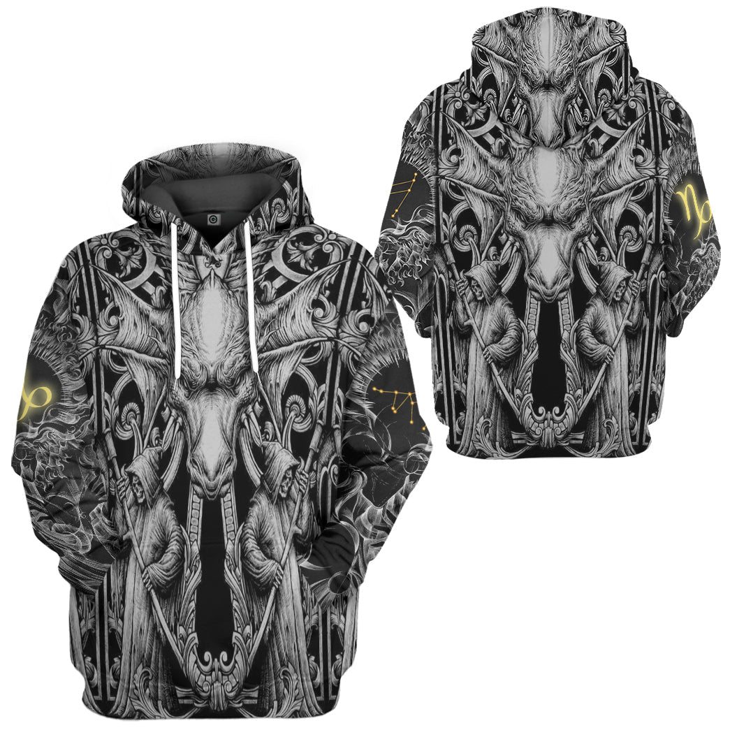 Klothek 3D The Dark Side of Capricorn Custom Tshirt Hoodie Apparel | Price in USA, Best Quality