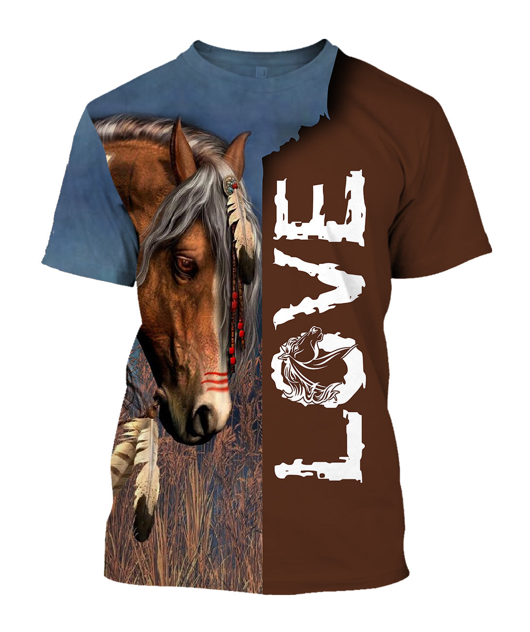 Klothek Love Horse - 3D All Over Printed Shirt | Price in USA, Best Quality