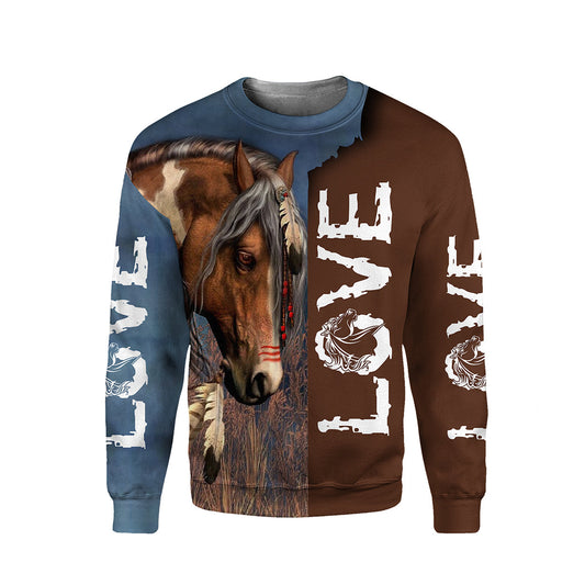 Klothek Love Horse - 3D All Over Printed Shirt | Price in USA, Best Quality