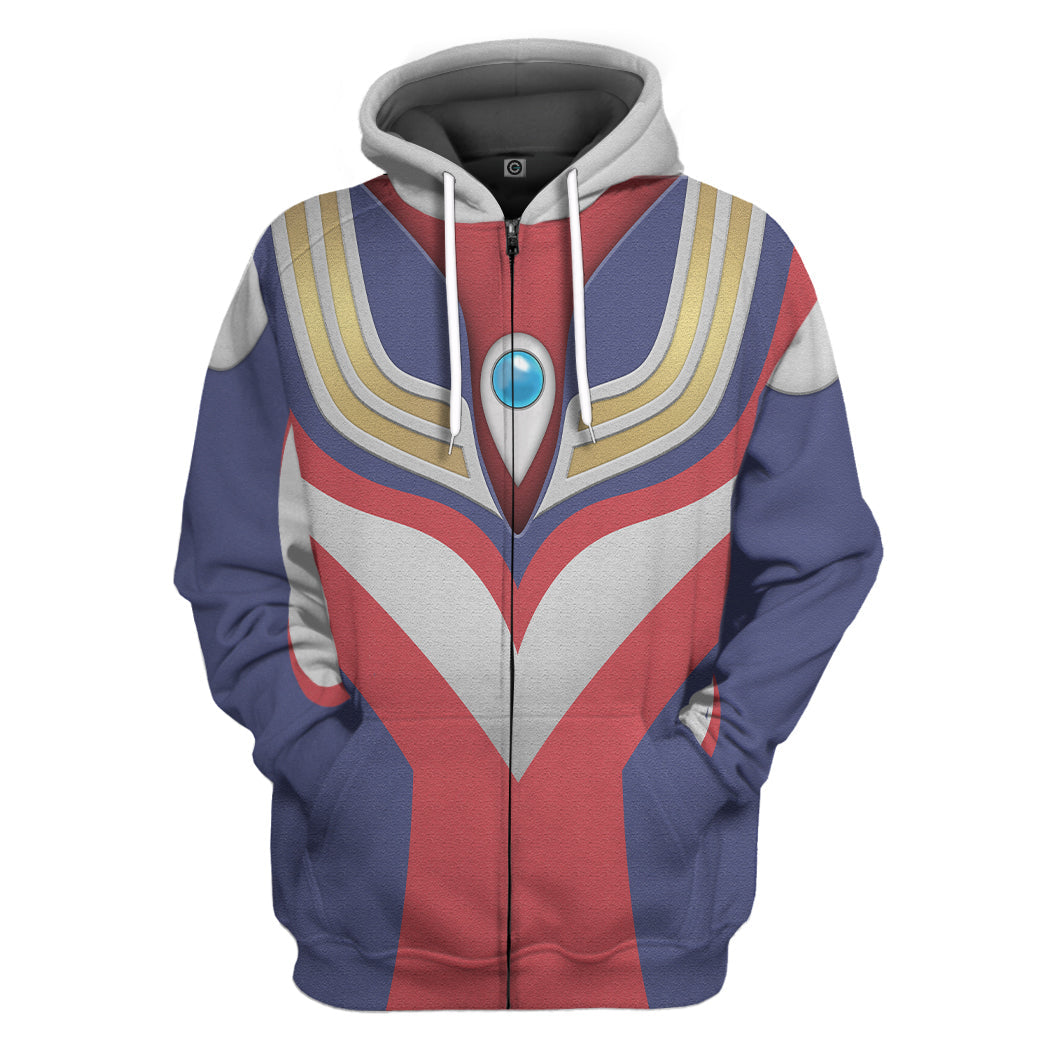 Klothek 3D Ultraman Tiga Custom Hoodie Tshirt Apparel | Price in USA, Best Quality