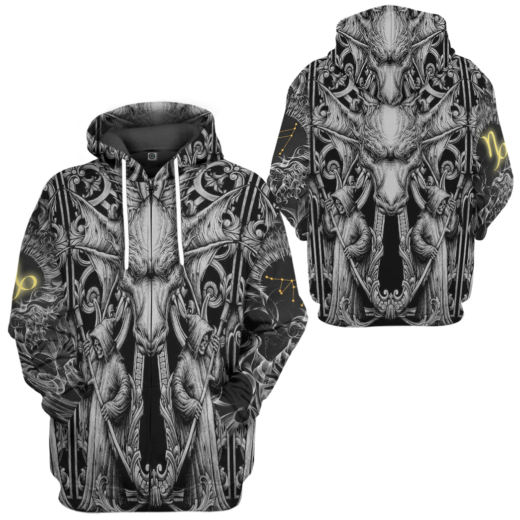 Klothek 3D The Dark Side of Capricorn Custom Tshirt Hoodie Apparel | Price in USA, Best Quality