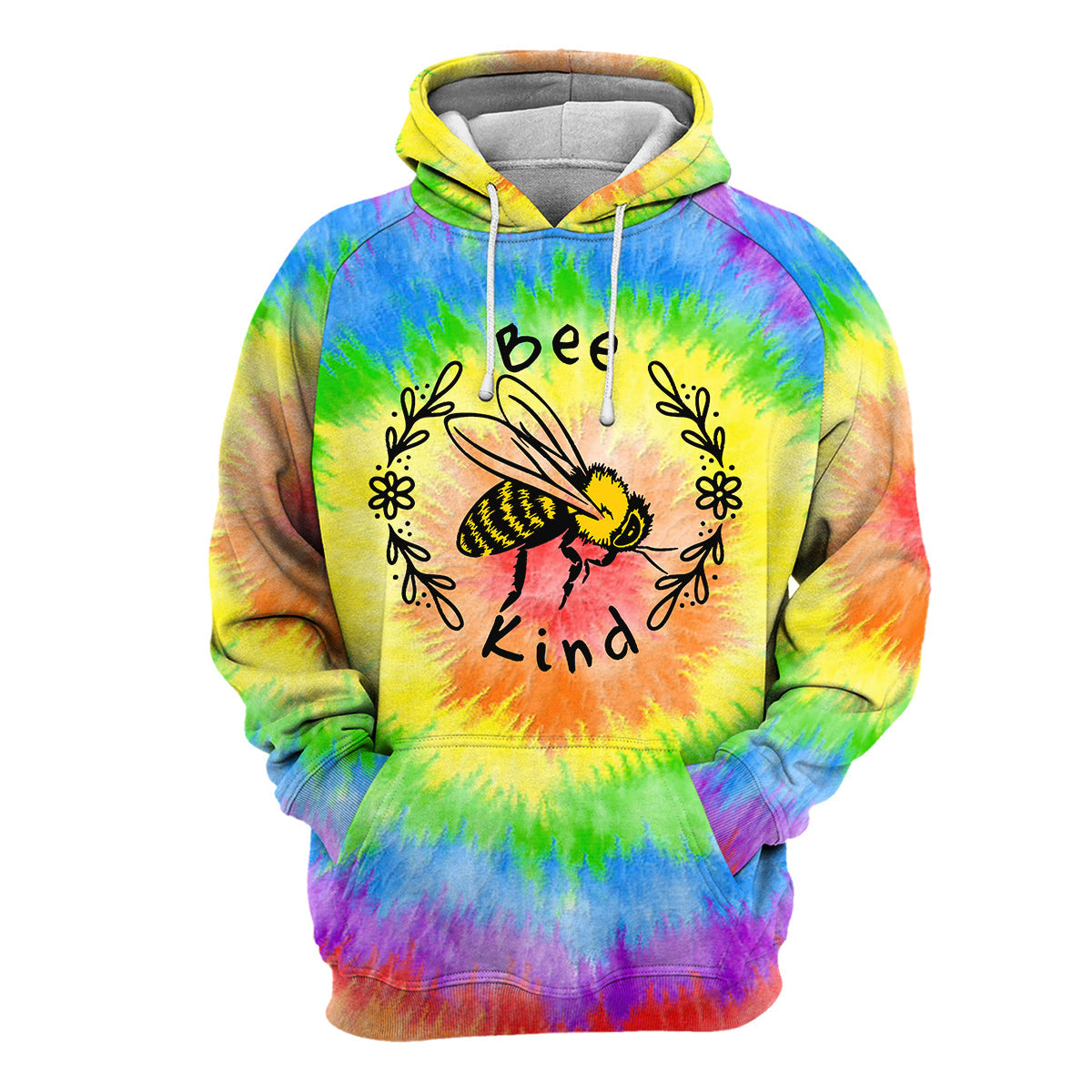 Klothek Bee Kind Tie-Dye - 3D All Over Printed Shirt | Price in USA, Best Quality