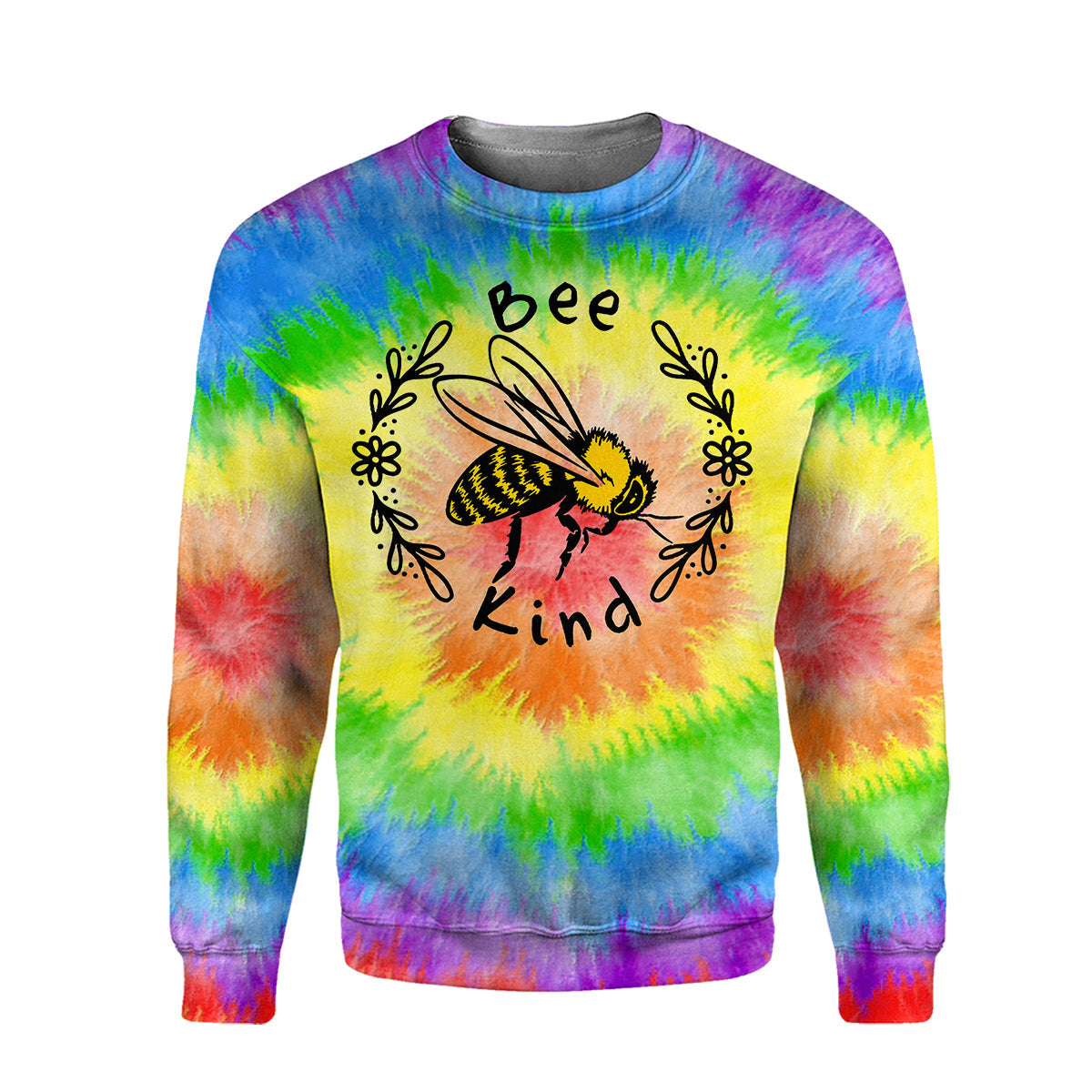 Klothek Bee Kind Tie-Dye - 3D All Over Printed Shirt | Price in USA, Best Quality