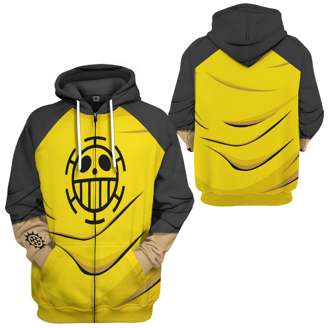 Klothek 3D One Piece Trafalgar DW ater Law Custom Hoodie Tshirt App | Price in USA, Best Quality