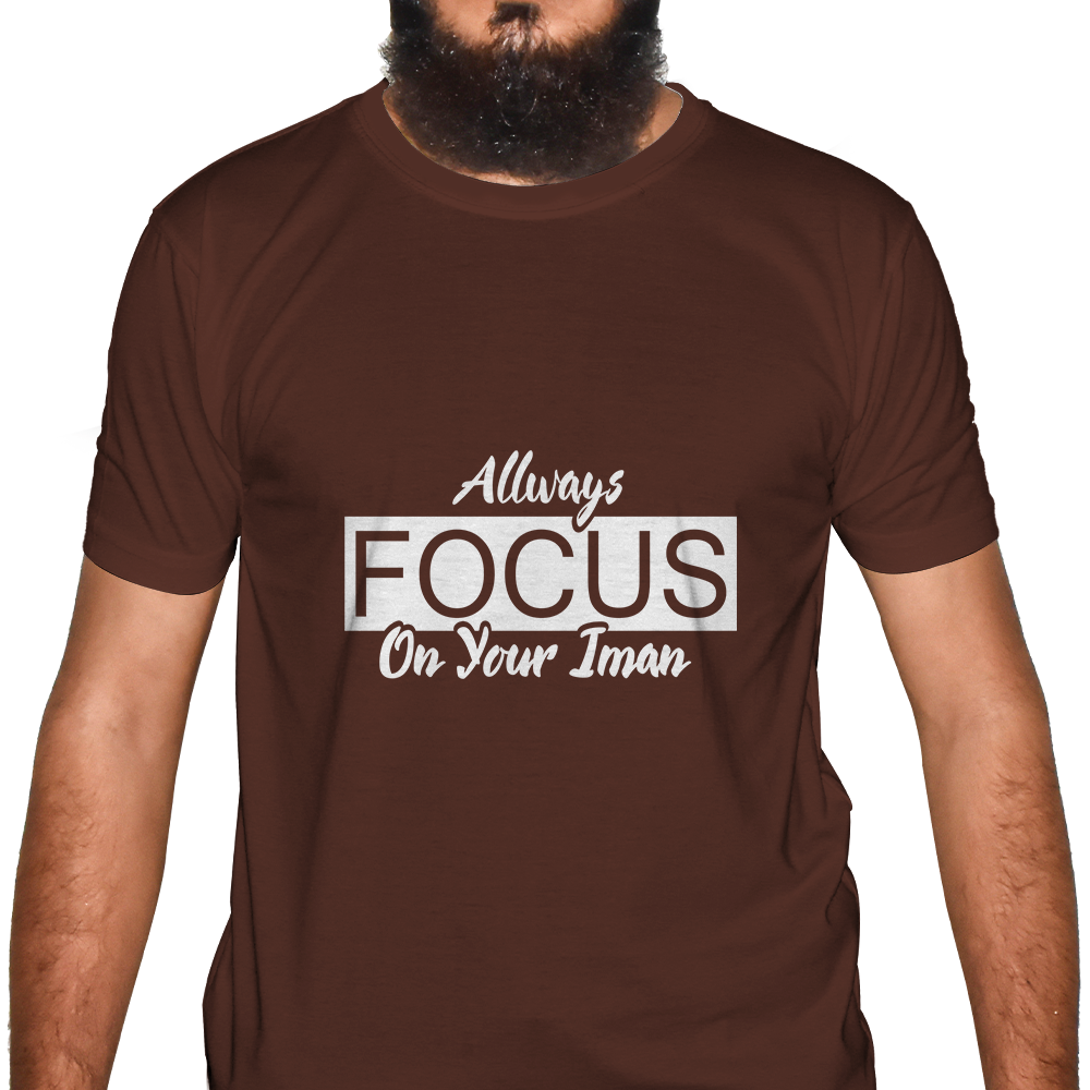 Focus On Your Iman Half Sleeve Islamic T-Shirt 