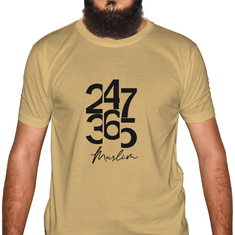 247 365 Muslim Half Sleeve Islamic T-Shirt in USA