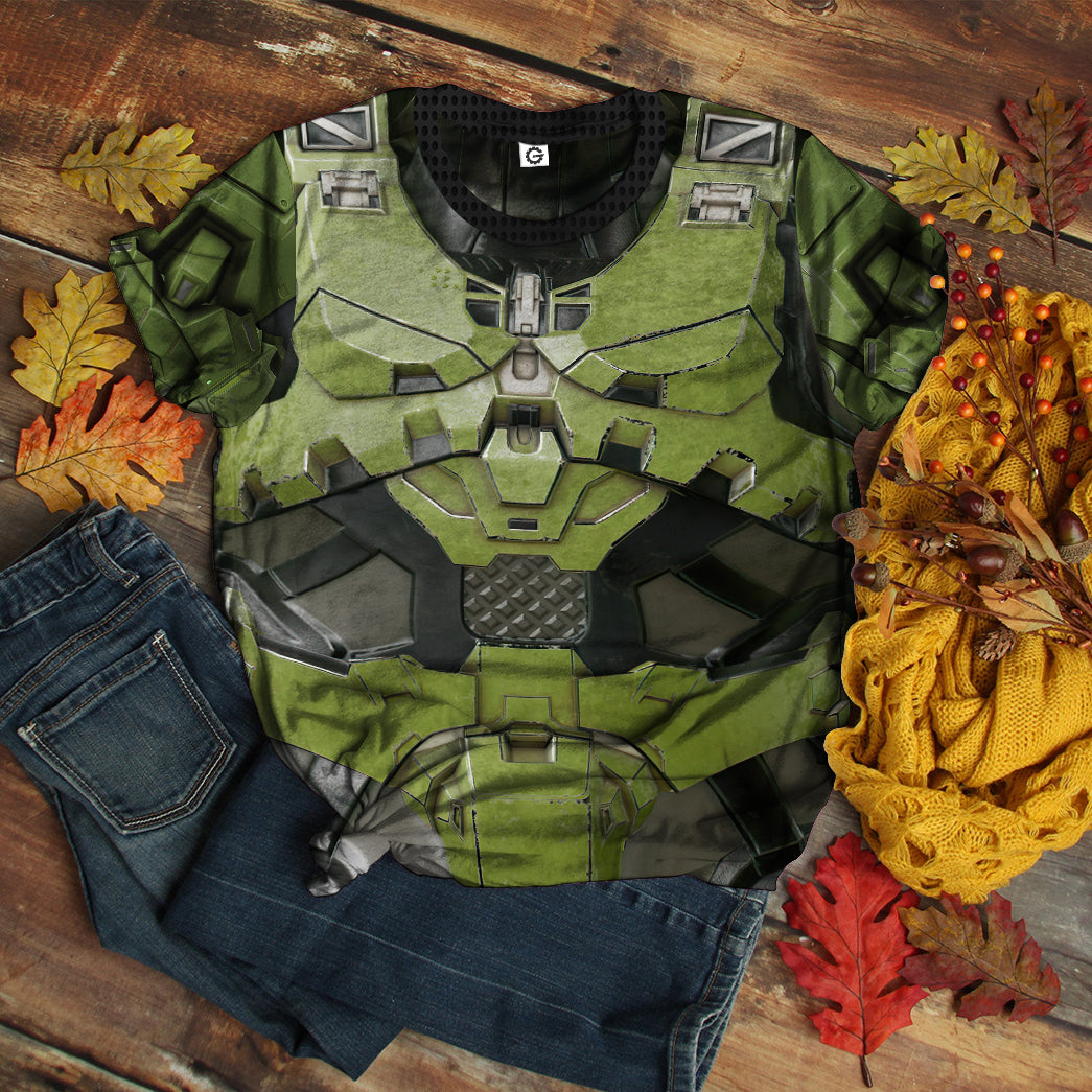 Klothek 3D Halo Infinite Masterchief Cosplay Custom Tshirt Hoodie A | Price in USA, Best Quality